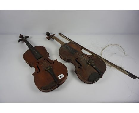 Antique Violin circa late 19th / early 20th century, Having Label to the interior for The Ruggeri Model Violin, 60cm long, Al