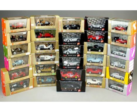 Brumm racing cars, all boxed, pre-WW1: 2 x Bugatti, 2 x Renault, 1 x Locomobile, 2 x Mercedes, 1 x Ford, 4 x Fiat. Post WW2: 