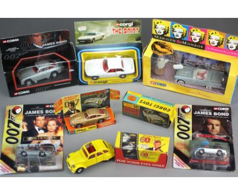 Corgi: 320 Jaguar XJS 'The Saint', 39902 Marilyn Monroe and Ford Thunderbird, Corgi James Bond 007: 261 Gold Aston Martin DB5