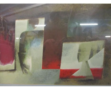 Heribert Losert (1913-2002) German - figural abstract, serigraph on paper, limited edition, signed and numbered 45/300 in pen