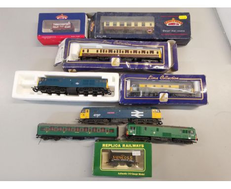 Model train carriages to include four Lima, two Hornby and two Bachmann examples Location: 