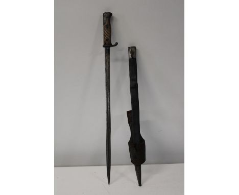 A WW1 German bayonet with scabbard &amp; frog 