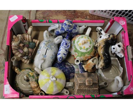 A job lot of vintage ceramic teapots Collection Only 