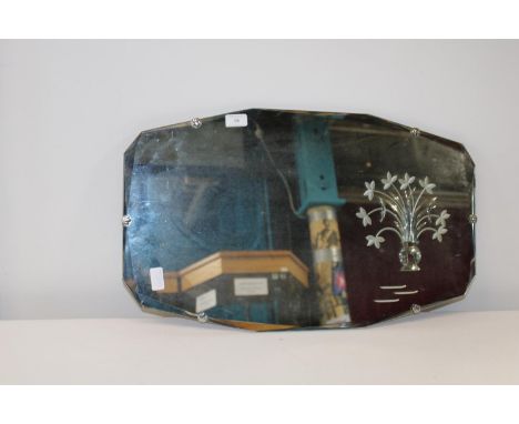 A vintage mid century mirror 68cm x 40cm collection only 