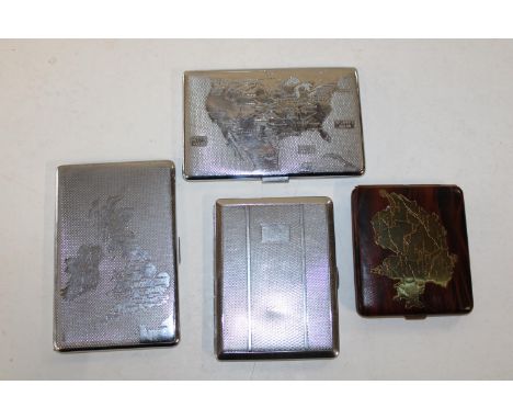 Four assorted vintage cigarette cases 