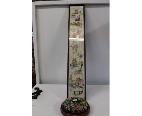 Two pieces of vintage embroidery 113cm Collection Only 