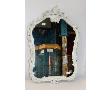 A vintage wooden framed wall mirror 84cm x 57cm collection only 
