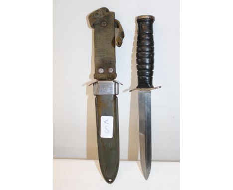 A US M3 bayonet by Boker &amp; Co USA with a US M8 scabbard