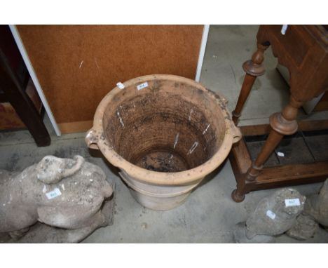A clay planter
