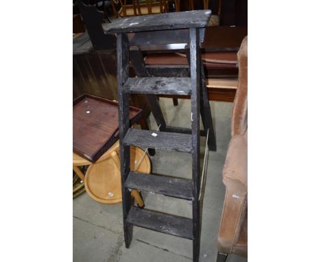 A traditional set of wooden step ladders
