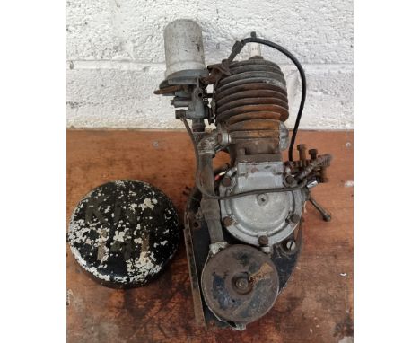 A Solex Velo engine, no. 41228 A, with ancillaries. 
