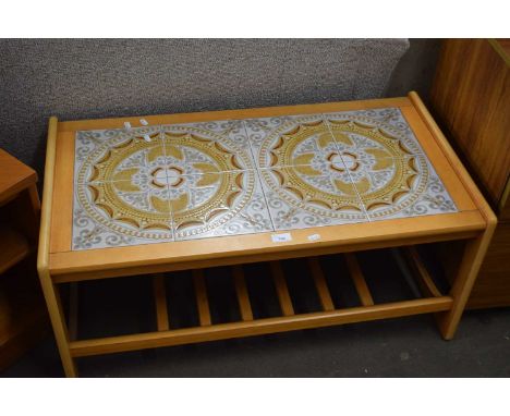 Retro tile top coffee table