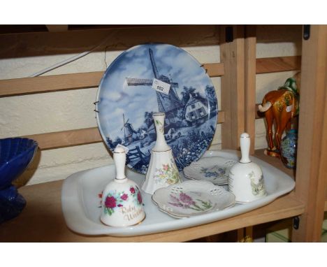 Mixed Lot: Three ceramic bells and other ceramics