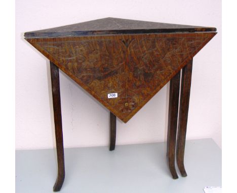 A Victorian poker work card table.