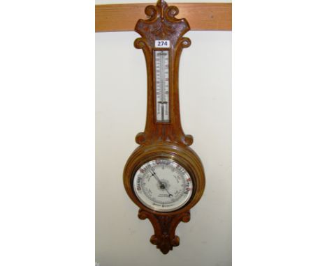 A banjo barometer by F & G Lowson Bridlington Quay.