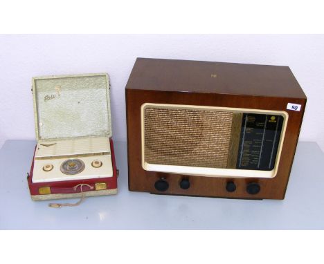 A Pye radio and record player.