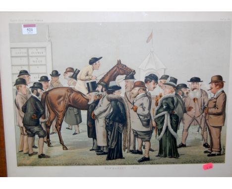 Vincent Brooks - Day & Son, lithograph, Newmarket 1885; and William Hogarth - political engraving (2)