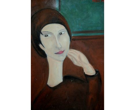 A collection of amateur oil paintings to include portrait and landscape studies