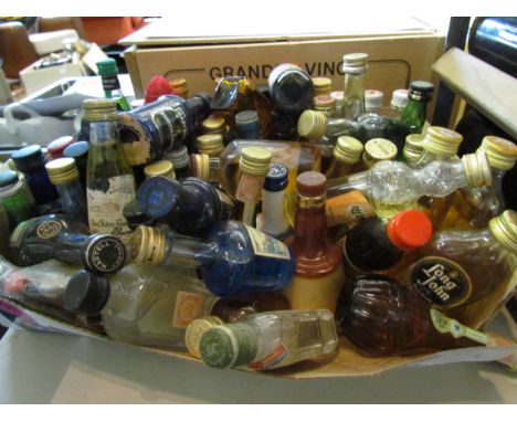 A quantity of miniatures including Vodka, Sherry, Brandy etc 