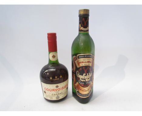 Glenfiddich Pure Malt Scotch Whisky, 75cl, Courvoisier Cognac, 24floz (2) 