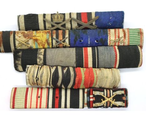 Collection of WWI German ribbon bars including Iron Cross. P&amp;P Group 1 (£14+VAT for the first lot and £1+VAT for subseque