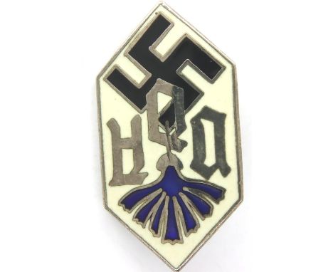 Third Reich German Workers Union pin badge. P&amp;P Group 1 (£14+VAT for the first lot and £1+VAT for subsequent lots) 