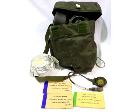 Military issue 510 army respirator with bag gloves and microphone connector. P&amp;P Group 3 (£25+VAT for the first lot and £
