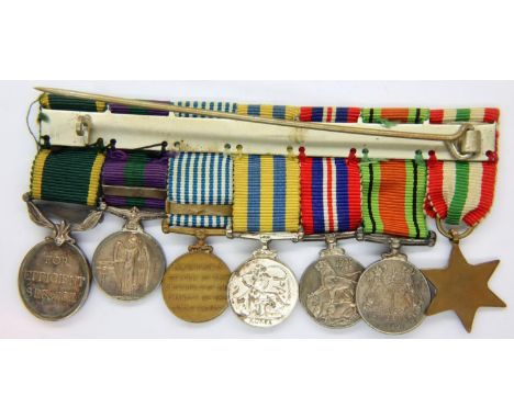 Miniature medal ribbon bar, WWII Korea and Cyprus. P&amp;P Group 1 (£14+VAT for the first lot and £1+VAT for subsequent lots)