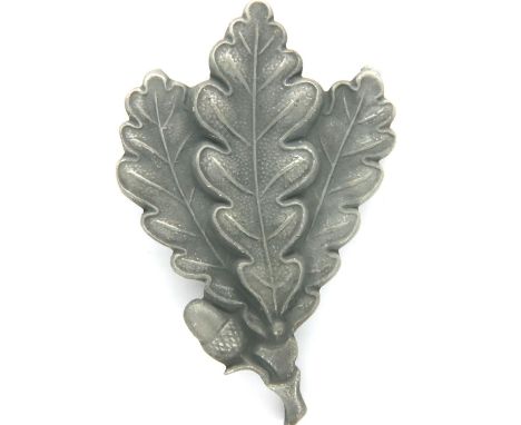 WWII German Gebirgsjager (Mountain Troops) Snipers Oak Leaf Ski cap badge, marked Ges-Gesch. P&amp;P Group 1 (£14+VAT for the