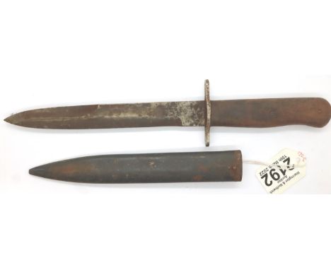 WWII German Luftwaffe Luftwaffen  Kampfmesser boot knife and scabbard. These knives were carried in the boots of Luftwaffe pi