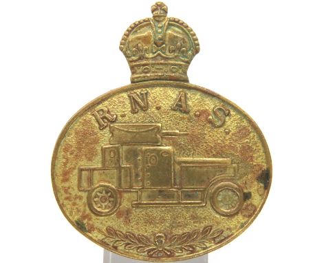 RNAS Royal Navy Air Service cap badge. P&amp;P Group 1 (£14+VAT for the first lot and £1+VAT for subsequent lots) 