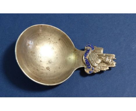 A silver caddy spoon commemorating Edward VIII coronation in May 1937, Chester 1936 by Samson Mordan &amp; Co 