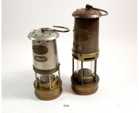 A Thomas &amp; Williams miners lamp and another