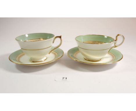 An Aynsley matched 'England' tea service comprising: ten cups, twelve saucers and six dessert plates (two slightly different 