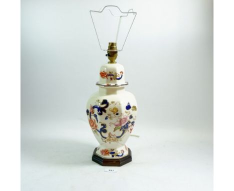 A Masons ironstone table lamp