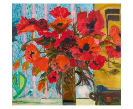  SIR ROBIN PHILIPSON R.A., P.R.S.A., R.S.W., R.G.I., D.LITT., L.L.D. (SCOTTISH 1916-1992) POPPIES AND STRIPES Signed and date