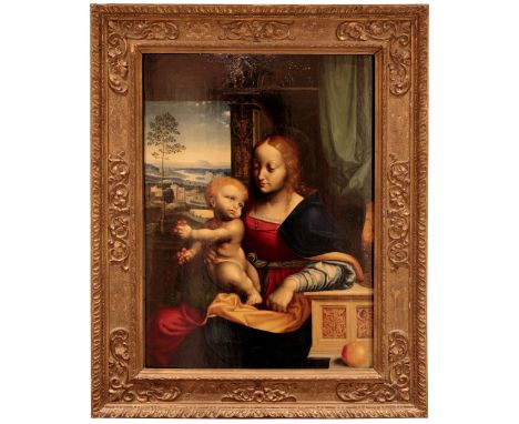 JOOS VAN CLEVE AND STUDIO (fl. 1511-c.1541) The Madonna of the Cherries,oil on panel,78cm x 55cmProvenance: According to Anth