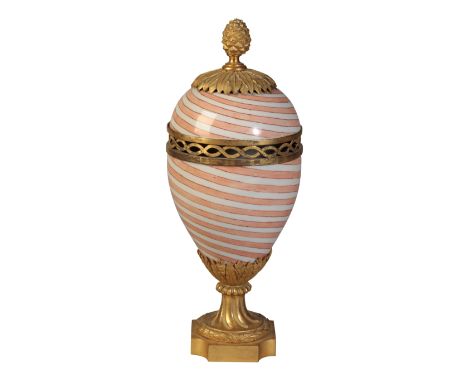 A LOUIS XVI ORMOLU-MOUNTED CHINESE PORCELAIN VASE the porcelain Kangxi and the ormolu mounts circa 1770, with an ovoid form b