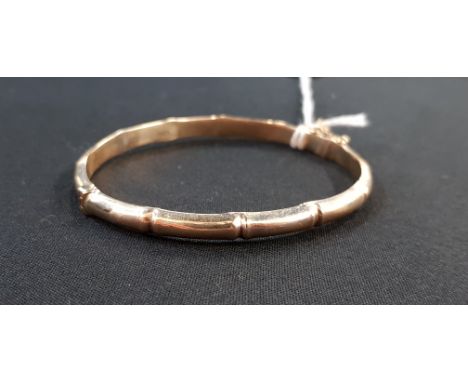 9 CARAT GOLD BANGLE CIRCA 8.1 GRAMS