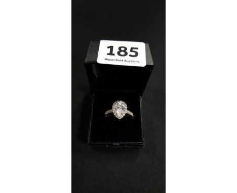 SILVER AND CZ RING