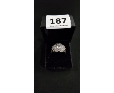 SILVER AND CZ RING