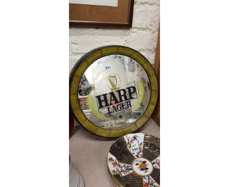 VINTAGE HARP LAGER PUB MIRROR