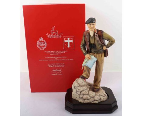 Ahmor Worcester figure, Field Marshal the Viscount of Alamein, boxed with wood base 