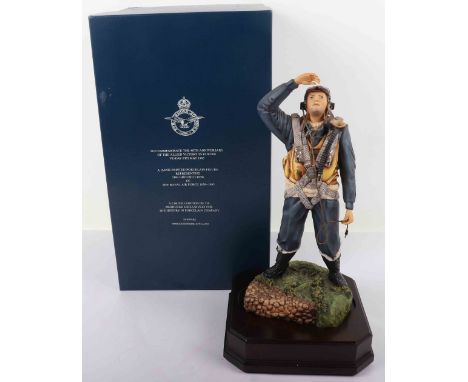 Ashmor Worcester figure Royal Air Force Ground crew, boxed with wood base
