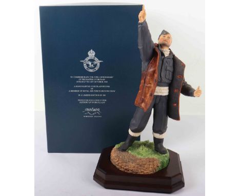 Ashmor Worcester figure Royal Air Force Ground crew, boxed with wood base