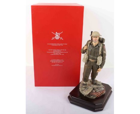 Ashmor Worcester figure A British Tommy, boxed with wood base