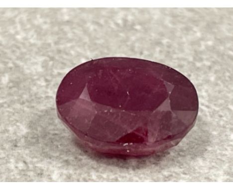 13.40cts Ruby oval mixed cut gemstone with certificate