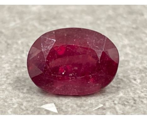 9.85cts Ruby oval mixed cut gemstone with certificate