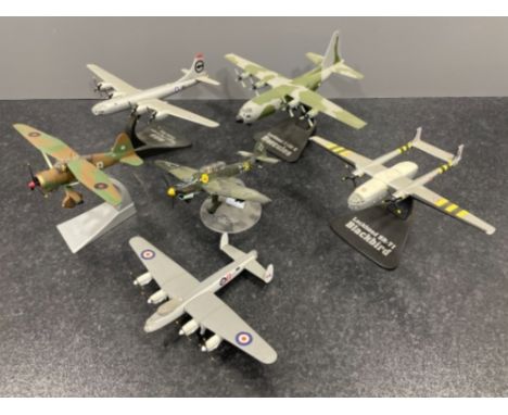 6 x model World War II planes including corgi