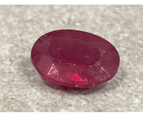 8.12cts Ruby oval mixed cut gemstone with certificate
